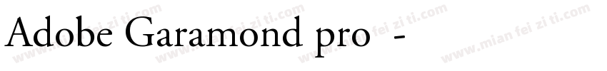 Adobe Garamond pro 加字体转换